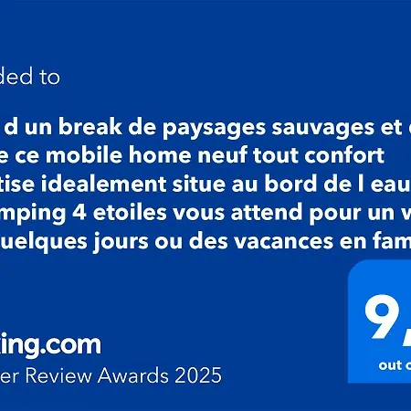 Le Refuge Aquatique: Mobil-home Confort En 4 étoiles Campsite *